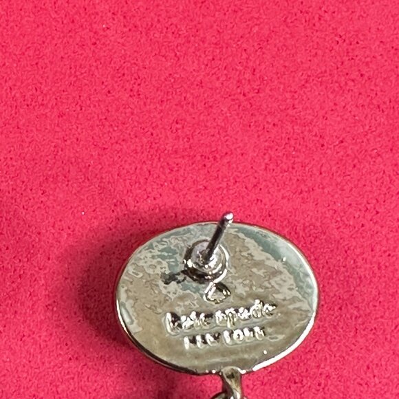 Kate Spade New York Big Green Dangle Earrings Lightweight 2" - Picture 4 of 4